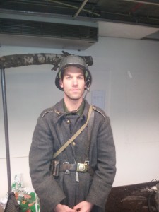 Ik als Duitse soldaat tijdens de Eerste Wereldoorlog voor de film Patria.